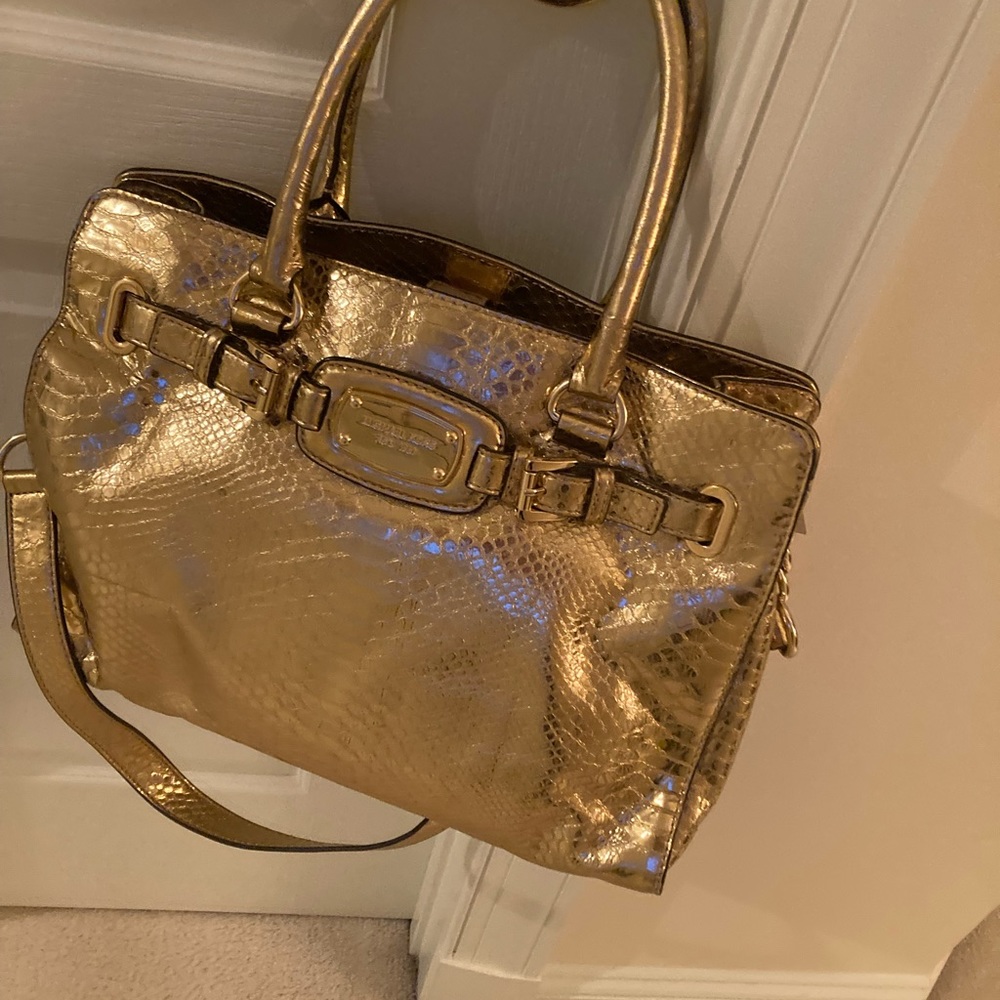 Michael Kors gold handbag